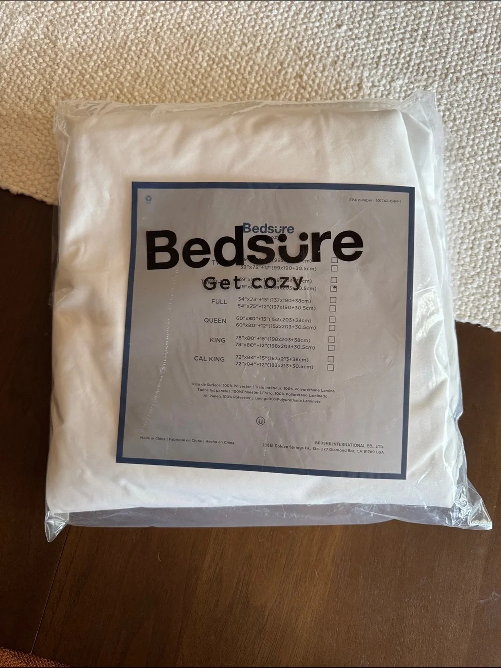 Bedsure White Waterproof Mattress Protector - Get Cozy - Picture 1 of 1